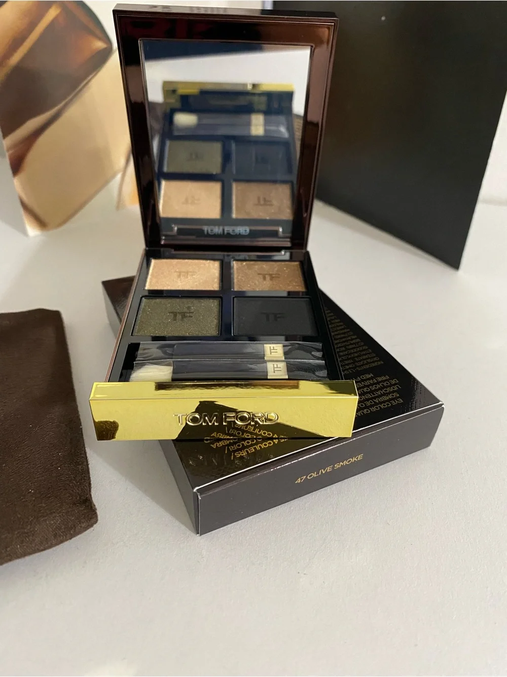 Tom Ford Eye Color Quad Eyeshadow Palette, 47 Olive Smoke, Full Size, 5.2 g, New